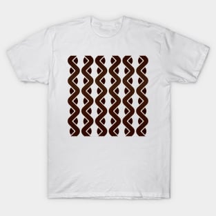 Pattern Geometric gold elegant brown T-Shirt